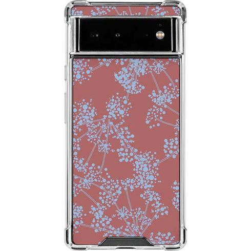 Airy Blue Floral Google Pixel 6 Clear Case